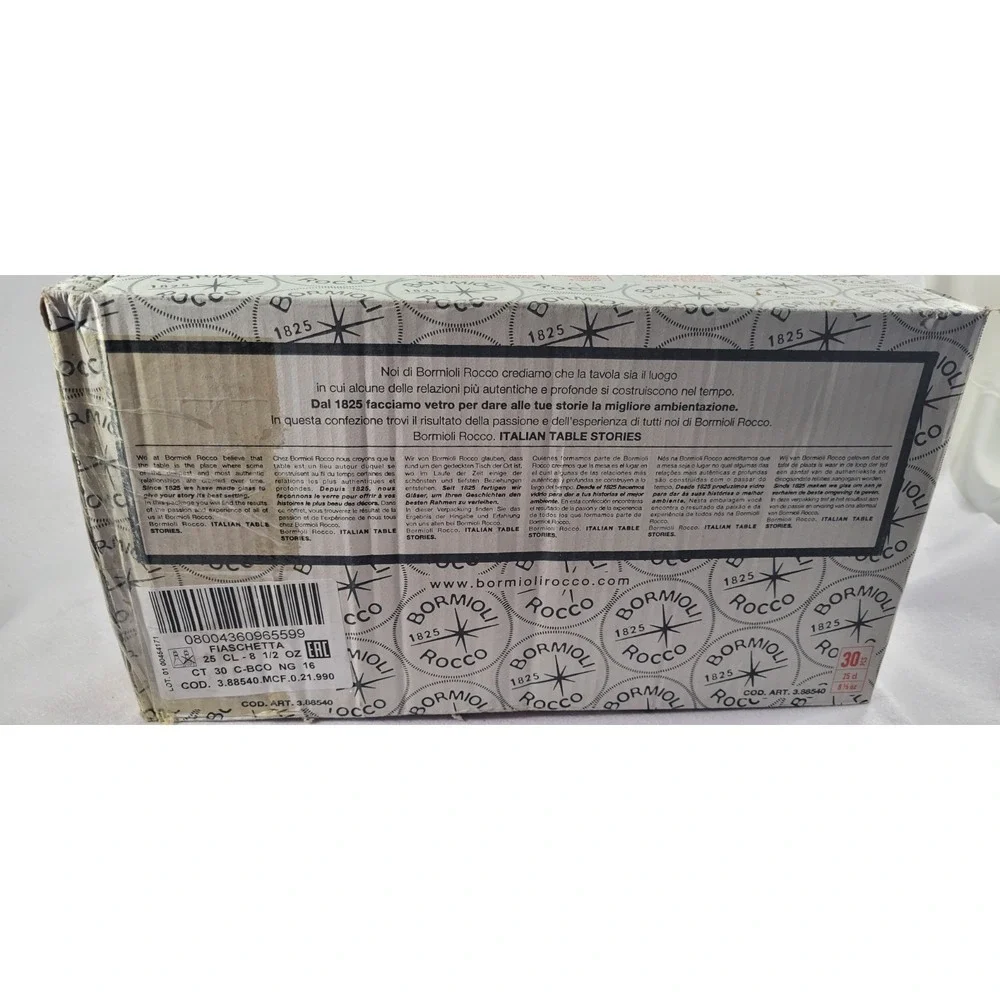 Bormioli Rocco Fiaschetta Clear Glass Decanter 25cl 30pc Set 3.88540